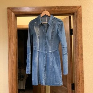 Free People Thea denim mini dress